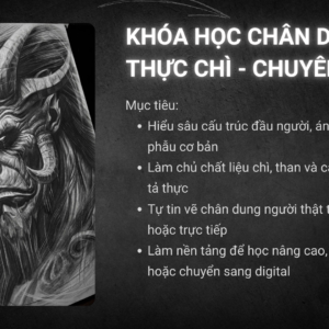 Khóa nền tảng mỹ thuật + tả thực chì, than (chân dung chuyên sâu)